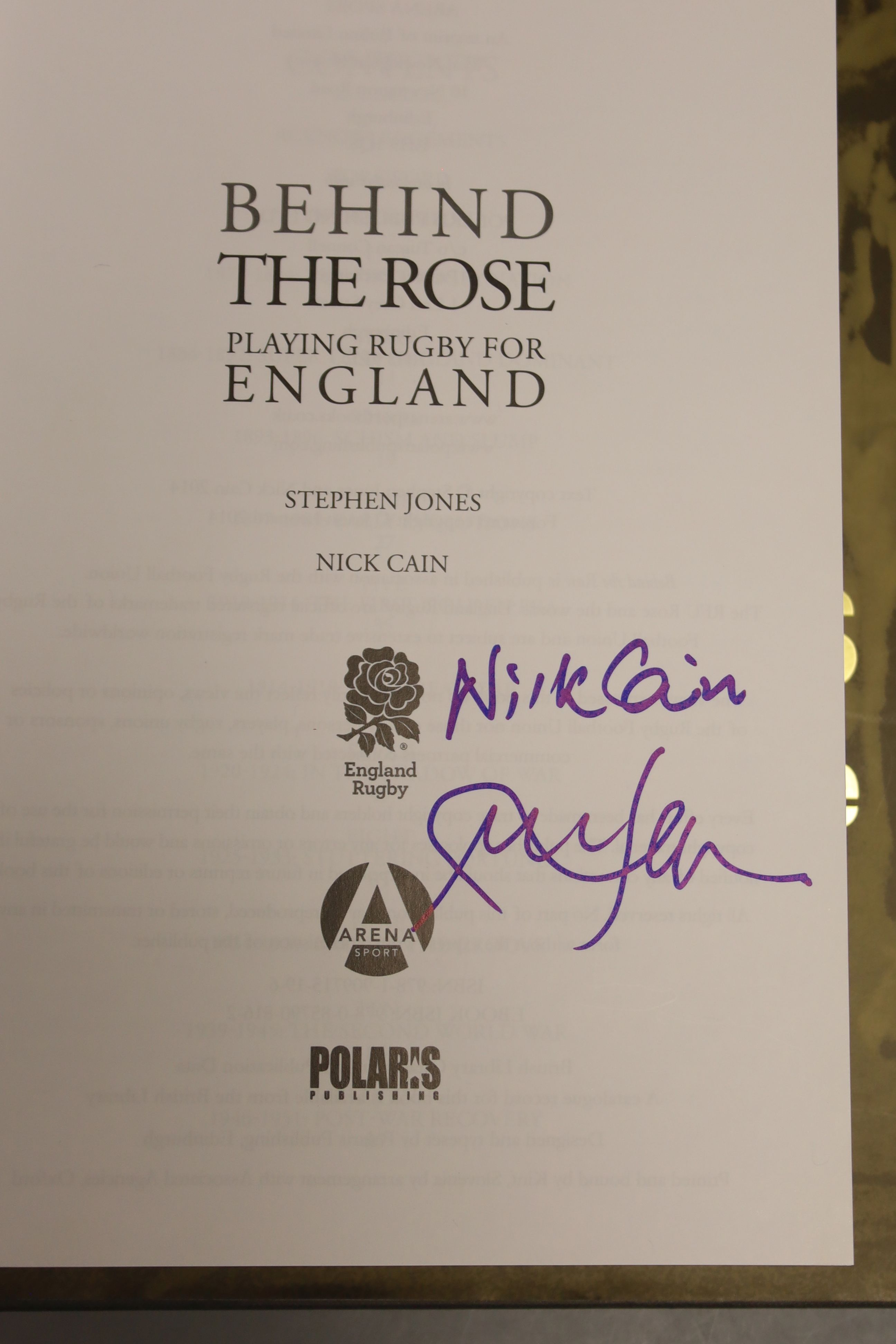 Redgrave, Steve – Great Olympic Moments, 8vo, signed, (dj present) Headline 2011., Jones, Stephan and Cain, Nick – Behind The Rose, Playing Rugby For England, 8vo, signed (dj present) Arena 2014., Lynagh, Michael – Blind